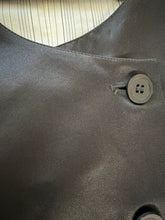 Load image into Gallery viewer, Gilet Vintage in Raso Nero – Chiusura Orientale | Anni ’90