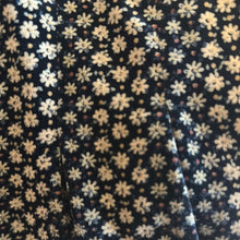 Load image into Gallery viewer, Gonna sartoriale in velluto nera stampe fiori 80s