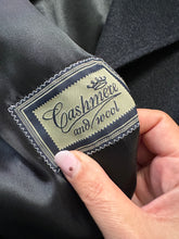 Load image into Gallery viewer, Cappotto color grigio scuro lana/cachmere 90s