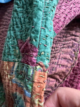 Load image into Gallery viewer, Trench  Damodara in tessuto Kantha indiano