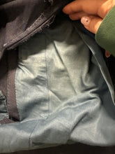 Load image into Gallery viewer, Completo sartoriale gessato blu in tessuto Loropiana 80s