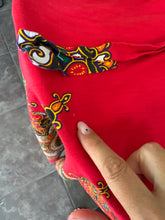 Load image into Gallery viewer, Maxi gonna sartoriale rossa 70s