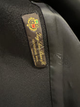 Load image into Gallery viewer, Cappotto nero tessuto Loro Piana 90s
