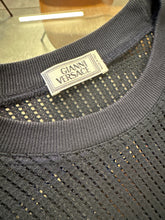 Load image into Gallery viewer, Maglia traforata Gianni Versace blu scuro 90s