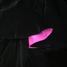 Load image into Gallery viewer, Abito Victor Costa in velluto nero 80s