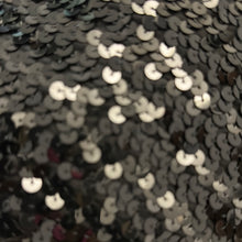 Load image into Gallery viewer, Abito tubino sartoriale in  paillettes nero 70s
