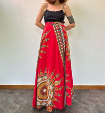 Load image into Gallery viewer, Maxi gonna sartoriale rossa 70s