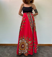 Load image into Gallery viewer, Maxi gonna sartoriale rossa 70s
