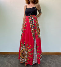 Load image into Gallery viewer, Maxi gonna sartoriale rossa 70s