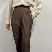 Load image into Gallery viewer, Pantalone Romeo Gigli color Cioccolato vita alta 80S