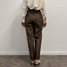 Load image into Gallery viewer, Pantalone Romeo Gigli color Cioccolato vita alta 80S