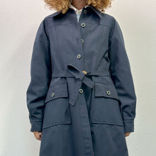 Load image into Gallery viewer, Trench blu 70s