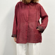 Load image into Gallery viewer, Camicia double face bordeaux7 cioccolato 9Os