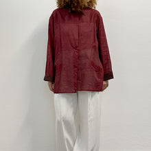 Load image into Gallery viewer, Camicia double face bordeaux7 cioccolato 9Os