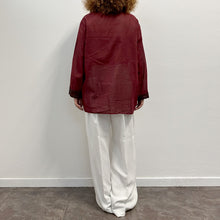Load image into Gallery viewer, Camicia double face bordeaux7 cioccolato 9Os