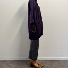 Load image into Gallery viewer, Giacca Michiyuki tradizionale giapponese vintage faille di seta color viola