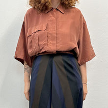 Load image into Gallery viewer, Camicia bomber in seta color bronzo in 90s