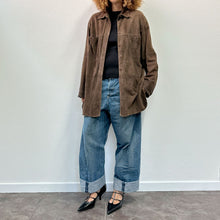 Load image into Gallery viewer, Camicia suede color cioccolato 80s