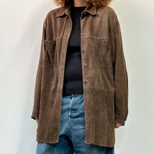 Load image into Gallery viewer, Camicia suede color cioccolato 80s