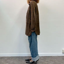 Load image into Gallery viewer, Camicia suede color cioccolato 80s