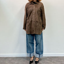 Load image into Gallery viewer, Camicia suede color cioccolato 80s