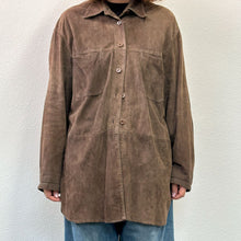 Load image into Gallery viewer, Camicia suede color cioccolato 80s