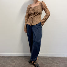 Load image into Gallery viewer, Camicia / Blusa Vintage Y2K – Color Caffè Latte