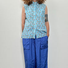 Load image into Gallery viewer, Camicia Prada color azzurra con stampa sombrero e cactus s/s 2016