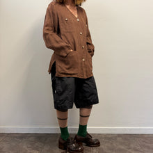 Load image into Gallery viewer, Blusa Utility Vintage in Lino Color Cioccolato