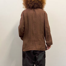 Load image into Gallery viewer, Blusa Utility Vintage in Lino Color Cioccolato