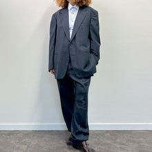 Load image into Gallery viewer, Completo sartoriale gessato blu in tessuto Loropiana 80s