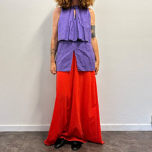 Load image into Gallery viewer, Top smanicato vintage – anni ’80 – lino e cotone