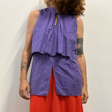 Load image into Gallery viewer, Top smanicato vintage – anni ’80 – lino e cotone