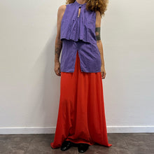 Load image into Gallery viewer, Top smanicato vintage – anni ’80 – lino e cotone