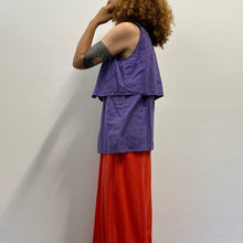 Load image into Gallery viewer, Top smanicato vintage – anni ’80 – lino e cotone