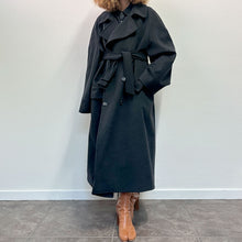 Load image into Gallery viewer, Cappotto color grigio scuro lana/cachmere 90s