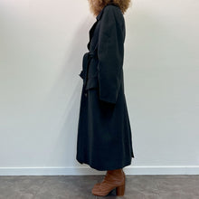 Load image into Gallery viewer, Cappotto color grigio scuro lana/cachmere 90s