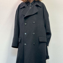 Load image into Gallery viewer, Cappotto color grigio scuro lana/cachmere 90s