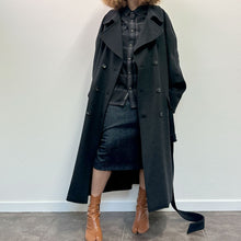 Load image into Gallery viewer, Cappotto color grigio scuro lana/cachmere 90s