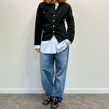 Load image into Gallery viewer, Giacca nera assimmetrica 90s