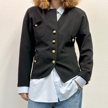 Load image into Gallery viewer, Giacca nera assimmetrica 90s