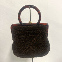 Load image into Gallery viewer, Borsa a Mano in Ciniglia Marrone Anni ’60