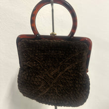 Load image into Gallery viewer, Borsa a Mano in Ciniglia Marrone Anni ’60