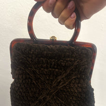Load image into Gallery viewer, Borsa a Mano in Ciniglia Marrone Anni ’60