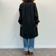 Load image into Gallery viewer, Maxi Abito sartoriale nero tessuto super cashmere Piacenza 80s