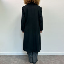 Load image into Gallery viewer, Cappotto nero tessuto Loro Piana 90s