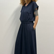 Load image into Gallery viewer, Maxi Abito in Jersey di Cotone – Blu Navy (Y2K)