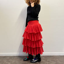 Load image into Gallery viewer, Gonna Tessa Brasier rosso corallo a balze
