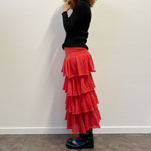 Load image into Gallery viewer, Gonna Tessa Brasier rosso corallo a balze