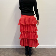 Load image into Gallery viewer, Gonna Tessa Brasier rosso corallo a balze